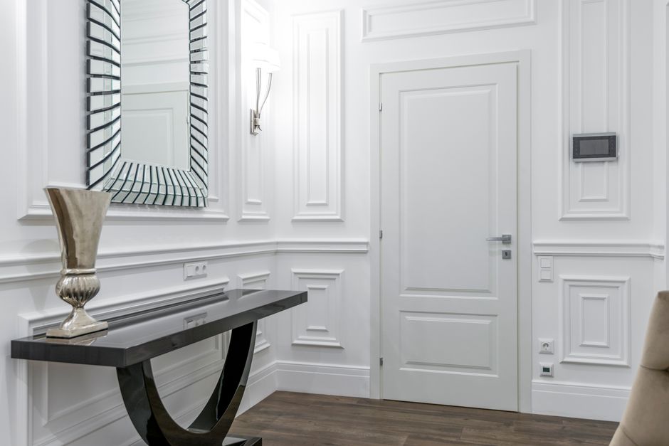 Elegant white interior doors